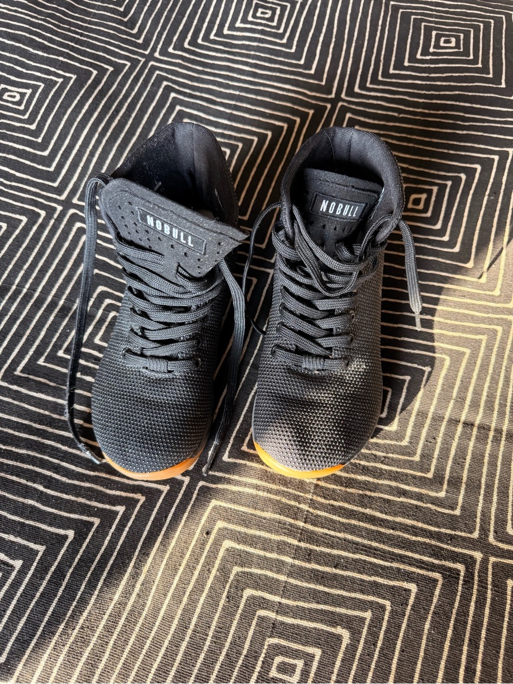 NOBULL women’s Black Athletic Trainers with Gum Toe